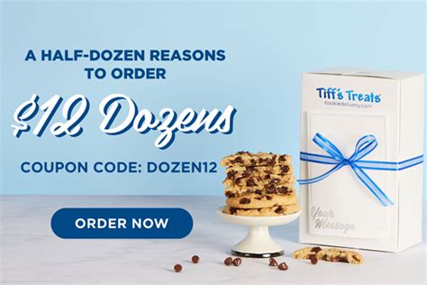 Shoppers can see a total of 17 Tiff&39;s Treats Coupon Code that can be used online. . Tiffs treats 12 dozen code
